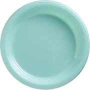 Robin's Egg Blue Plastic Dinner Plates, 10.25in, 50ct